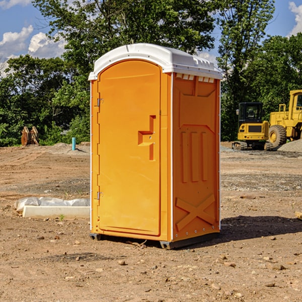 how often are the porta potties cleaned and serviced during a rental period in Philip SD